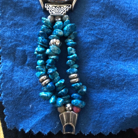 Vintage Native American Style Indian Head Collezioni Watch Turquoise - Picture 6 of 9